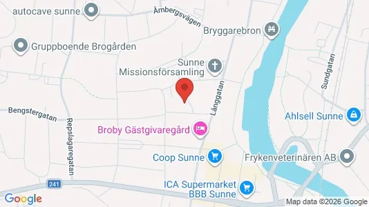 Apartments for rent i Sunne - kort over placeringen