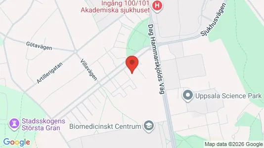 Apartments for rent i Uppsala - kort over placeringen