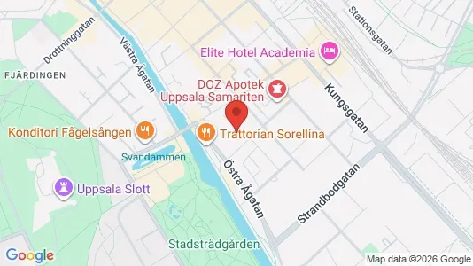 Apartments for rent i Uppsala - kort over placeringen
