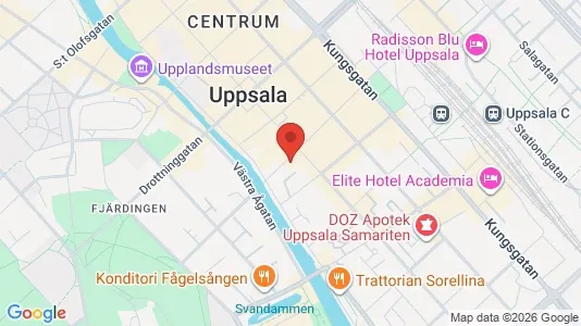 Apartments for rent i Uppsala - kort over placeringen