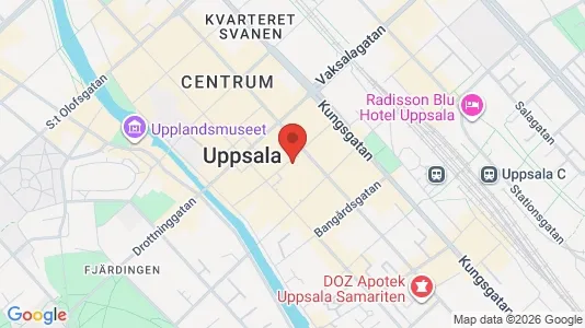 Apartments for rent i Uppsala - kort over placeringen