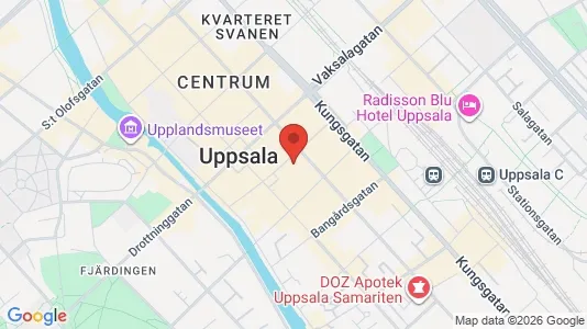 Apartments for rent i Uppsala - kort over placeringen
