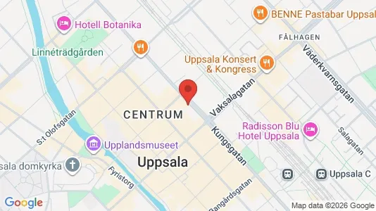 Apartments for rent i Uppsala - kort over placeringen