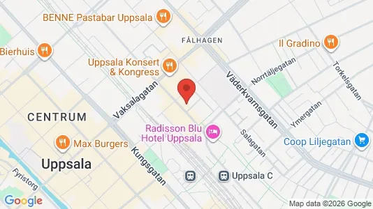 Apartments for rent i Uppsala - kort over placeringen