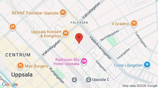 Apartments for rent i Uppsala - kort over placeringen