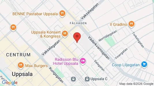 Apartments for rent i Uppsala - kort over placeringen