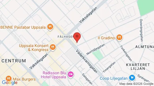 Apartments for rent i Uppsala - kort over placeringen