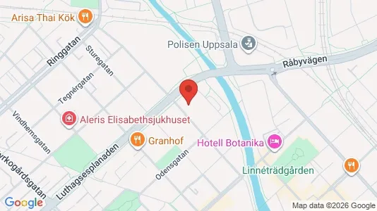 Apartments for rent i Uppsala - kort over placeringen