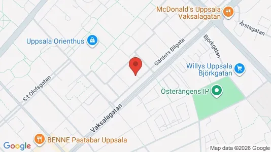 Apartments for rent i Uppsala - kort over placeringen