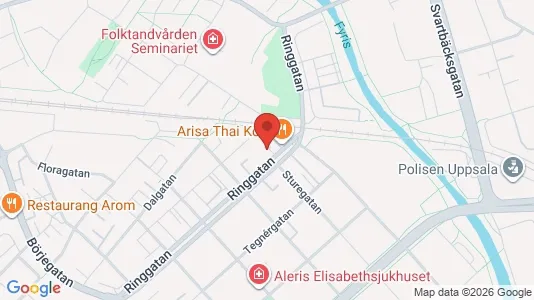 Apartments for rent i Uppsala - kort over placeringen
