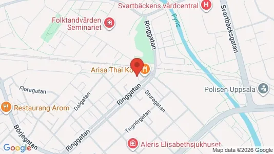 Apartments for rent i Uppsala - kort over placeringen