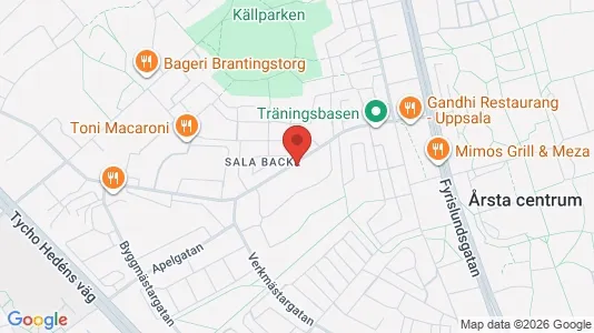 Apartments for rent i Uppsala - kort over placeringen