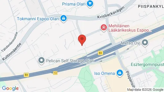 Apartments for rent i Espoo - kort over placeringen