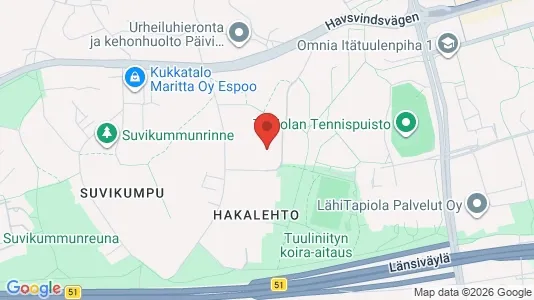 Apartments for rent i Espoo - kort over placeringen