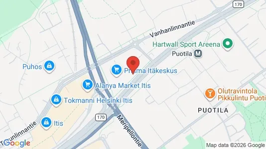 Apartments for rent i Helsinki Itäinen - kort over placeringen