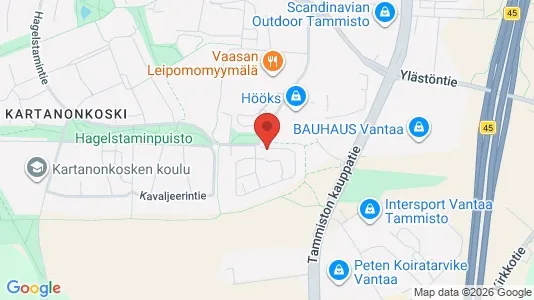 Apartments for rent i Vantaa - kort over placeringen