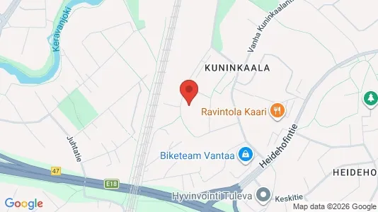 Apartments for rent i Vantaa - kort over placeringen