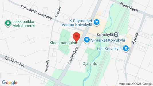 Apartments for rent i Vantaa - kort over placeringen