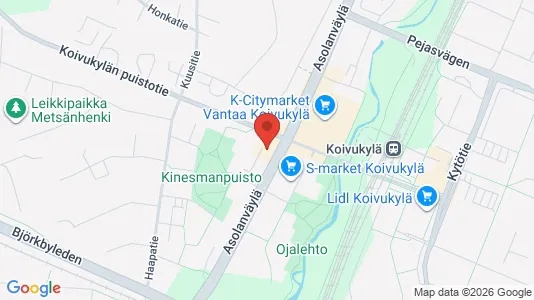 Apartments for rent i Vantaa - kort over placeringen