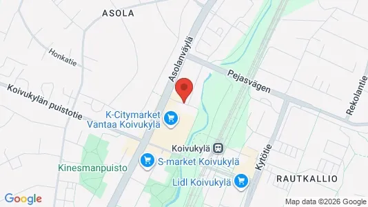 Apartments for rent i Vantaa - kort over placeringen
