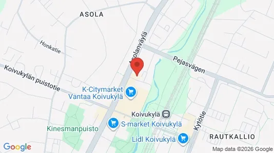 Apartments for rent i Vantaa - kort over placeringen