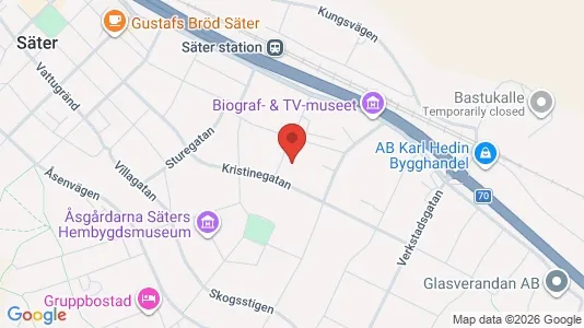 Apartments for rent i Säter - kort over placeringen