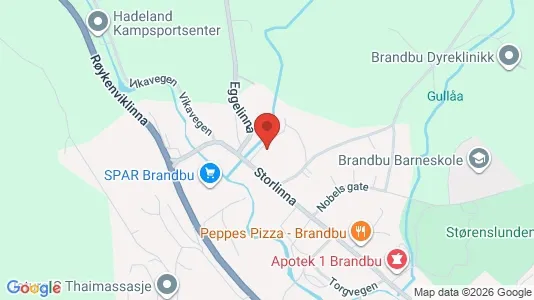 Apartments for rent i Gran - kort over placeringen