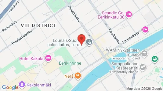 Apartments for rent i Turku - kort over placeringen