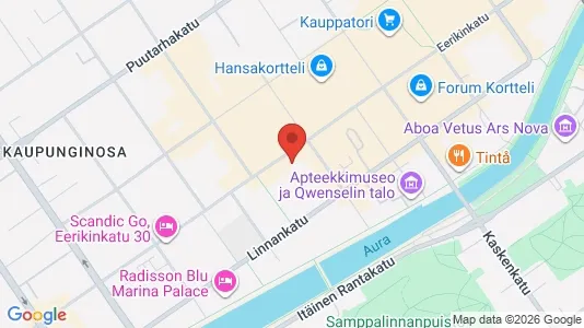 Apartments for rent i Turku - kort over placeringen