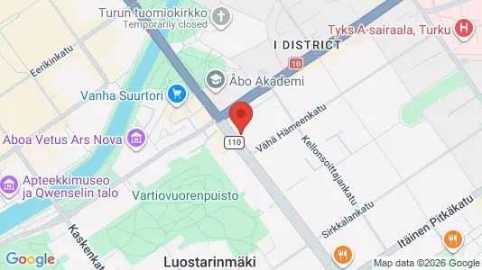 Apartments for rent i Turku - kort over placeringen