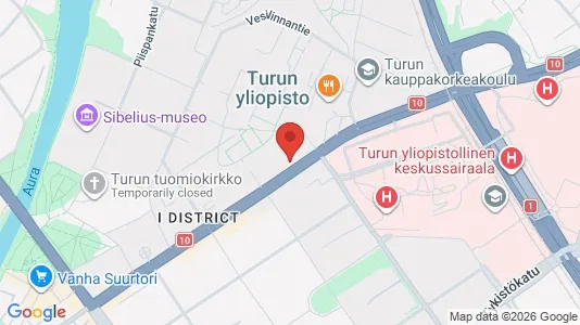 Apartments for rent i Turku - kort over placeringen