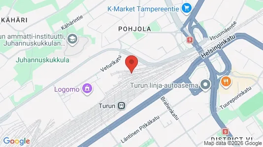 Apartments for rent i Turku - kort over placeringen