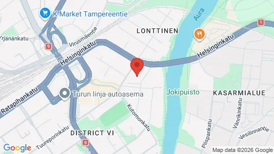 Apartments for rent i Turku - kort over placeringen