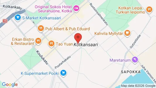Apartments for rent i Kotka - kort over placeringen
