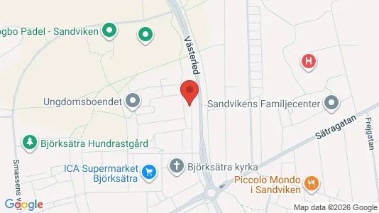 Apartments for rent i Sandviken - kort over placeringen