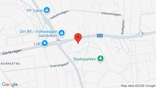Apartments for rent i Sandviken - kort over placeringen