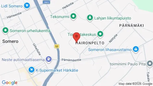 Apartments for rent i Somero - kort over placeringen
