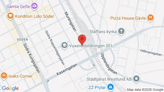 Apartments for rent i Gävle - kort over placeringen