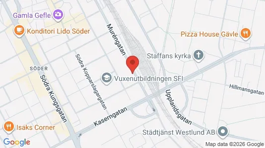 Apartments for rent i Gävle - kort over placeringen