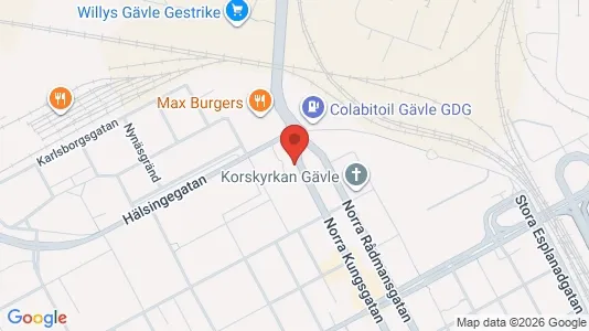 Apartments for rent i Gävle - kort over placeringen