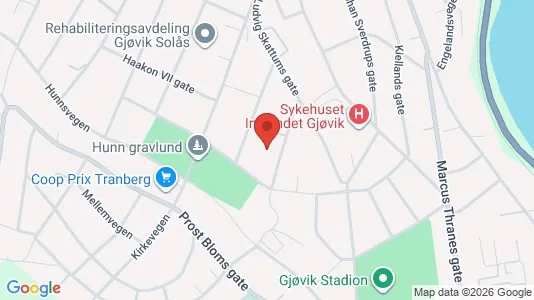 Apartments for rent i Gjøvik - kort over placeringen