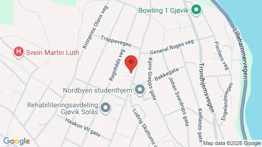 Apartments for rent i Gjøvik - kort over placeringen