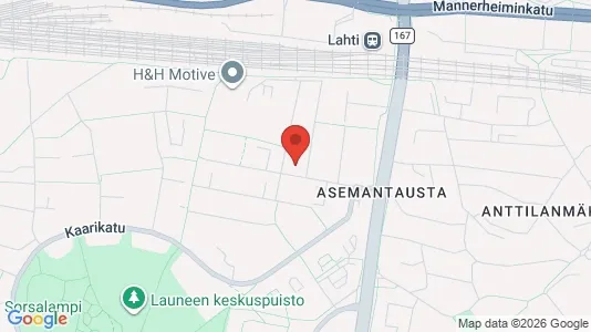 Apartments for rent i Lahti - kort over placeringen