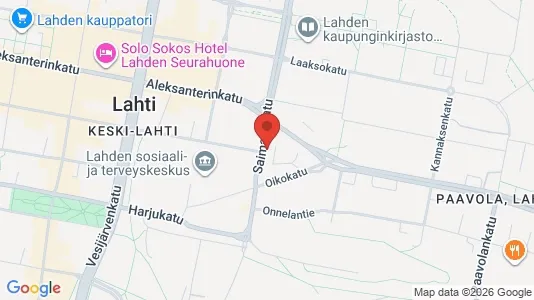 Apartments for rent i Lahti - kort over placeringen