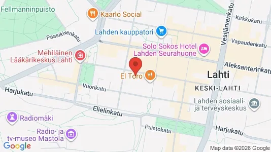 Apartments for rent i Lahti - kort over placeringen