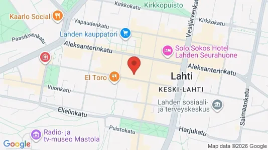 Apartments for rent i Lahti - kort over placeringen