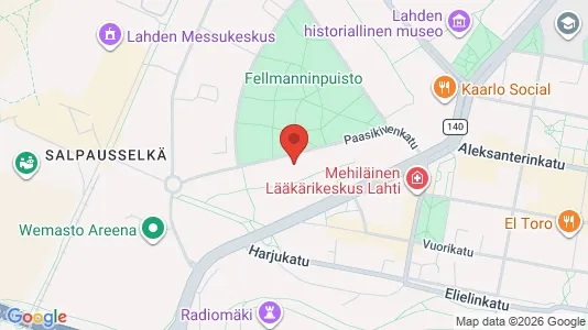 Apartments for rent i Lahti - kort over placeringen