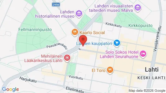 Apartments for rent i Lahti - kort over placeringen