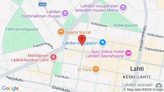 Apartments for rent i Lahti - kort over placeringen