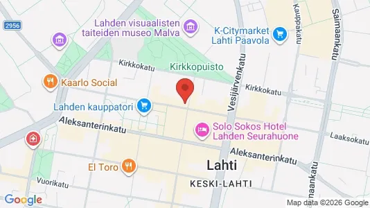 Apartments for rent i Lahti - kort over placeringen